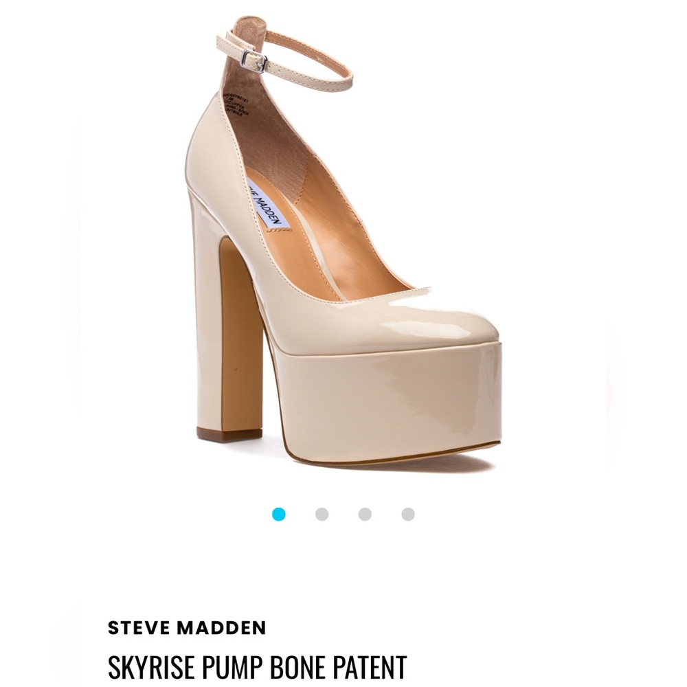 Steve Madden Bone Patent Leather Shoes. Size US 6